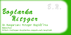 boglarka mitzger business card